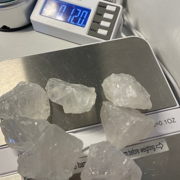 Rough / Raw Clear Quartz Crystal Rock for Tumbling - Picture 3 of 4